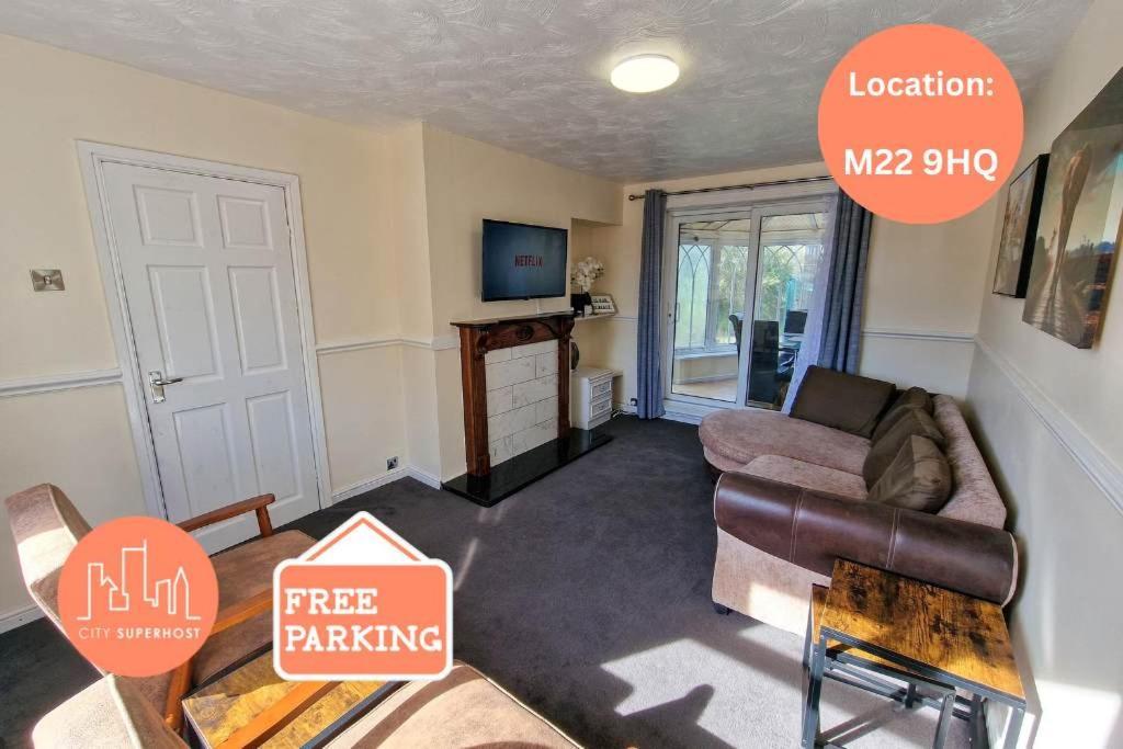 Wythenshawe 3 Bed Family Home By City Superhost Zewnętrze zdjęcie